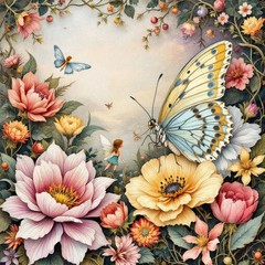 Butterfly Decoupage Rice Paper Ornament-Wood Art Scrapbooking A4 1 Sheet