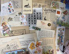 Vintage Childrens Ephemera Junk Journal Pack Book Pages Collage Crafts
