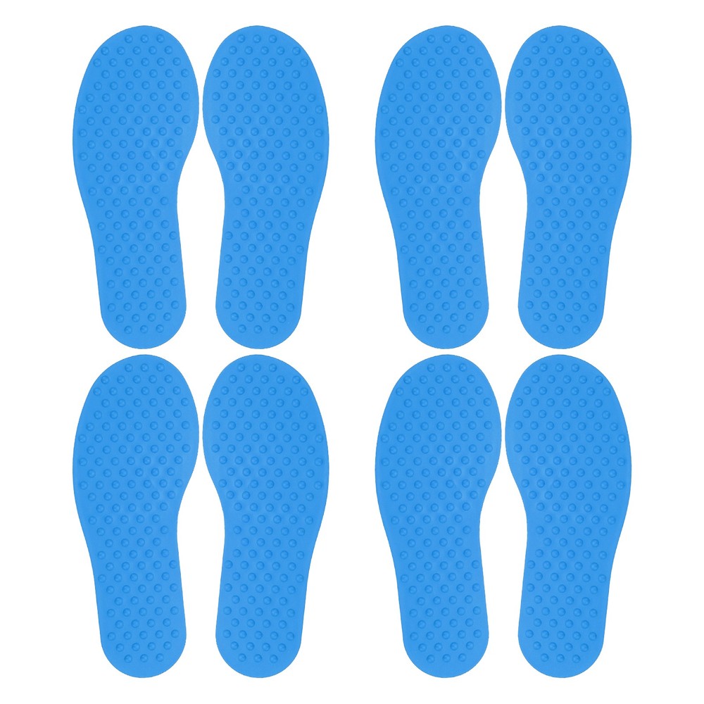 4 Pairs Feet Markers for Classroom Plastic Floor Foot Shaped Markers Blue