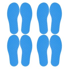 4 Pairs Feet Markers for Classroom Plastic Floor Foot Shaped Markers Blue