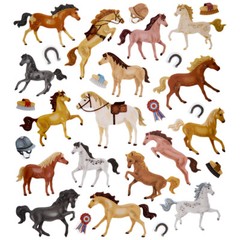 Horse Ponies Equestrian Rodeo Glitter Stickers Planner Papercraft Cards Crafts