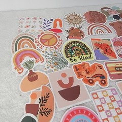 Motivational Good Vibes 100 Stickers Earth Tones Rainbows Positive Feel Good