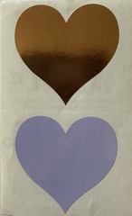 ROSE GOLD HEART Metallic Stickers(2pc)Mrs.Grossman’s •Valentine’s•Card Making•