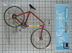 RARE! Jolees Red Bicycle Mountain Bike 10 Speed Girls Or Boys Scrapbook Sticker