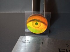 Vintage Stickers 3D Holographic Evil Eye Sticker Mod VTG RARE Laser Polaroid ?