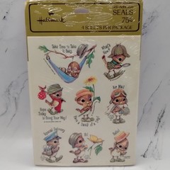 Vtg Hallmark Spencer Sparrow Bird Stickers Seals Positive Sayings Cute 1979 New