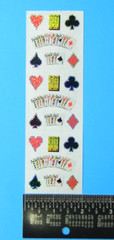 Vintage Sandylion Bridge Playing Cards Glittery Sticker Strip