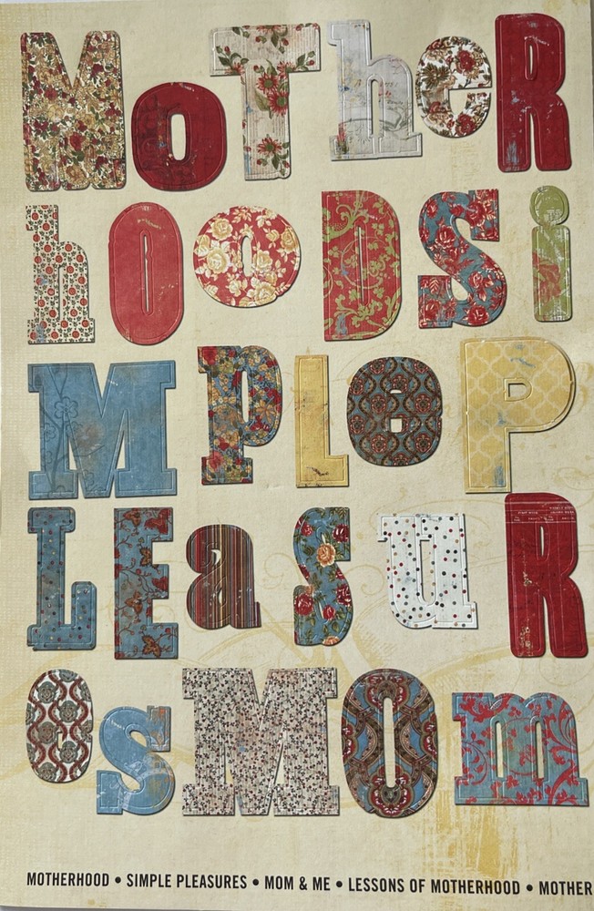 MOTHER MONOGRAM Card Stock Die-Cuts(56pc)daisyd’s•Letter •Word•Card Making•Scrap