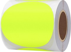 Fluorescent Yellow 3-inch Round Color Coding Dots – 200 Pack