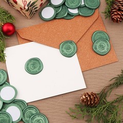 25Pcs Rosemary Style Wax Seal stickers Self Adhesive Envelope Seal Stickers