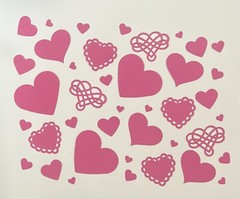 450+ Super Fun Heart Die Cuts Mixed Pink Pack Valentines Embellishment/Ephemera