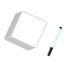 12Pcs Whiteboard Stickers DIY Removable Label Dry Erase with A Pen