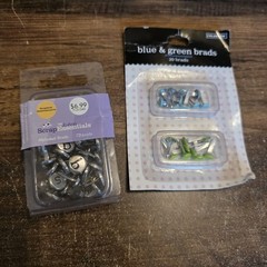 Colorbok Blue & Green Brads 20 Brads Jo-Ann Scrap Essentials Alphabet Brads 67