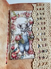 valentines junk journal scrapbook tassel pen clip 62 pages rabbit couple 1 sig