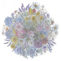 100 Pcs Natural Flower Stickers for Scrapbooking Junk Journal Mix Flowers