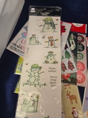 Christmas Scrapbooking Stickers & Gift Tags Lot Of 16