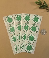 16 SHAMROCK STICKERS/ST PATRICK’S DAY STICKERS/ FOUR LEAF CLOVER STICKERS