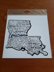 LOUISIANA STATE SIGHTS LASER DI CUT SCRAPBOOK EMBELLISHMENT NIP
