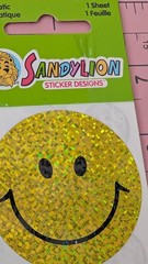 Vintage Sandylion Stickers Large Smiley Faces Yellow New In Package