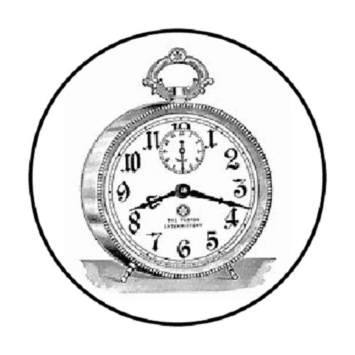 48 Vintage Clock !! ENVELOPE SEALS LABELS STICKERS 1.2″ ROUND