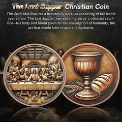 The Last Supper Christian Challenge Coin Jesus Eucharist Religious Copper To…