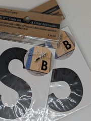RECOLLECTIONS Craft It Removable Monogram Stickers, A B K S – 5 pcs – BLACK