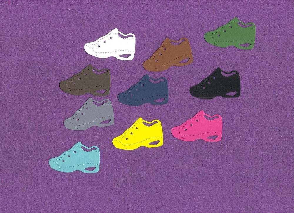 TENNIS SHOE die cuts scrapbook cards