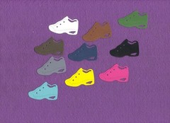TENNIS SHOE die cuts scrapbook cards