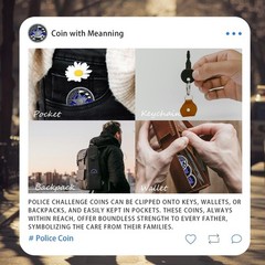 Thin Blue Line Police Challenge Coins for Dad – Law Enforcement Police Office…