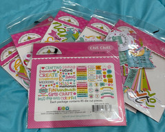 Doodlebug Design die cuts Chit Chat ** cute & crafty ** 85 PIECES total 6 pkgs