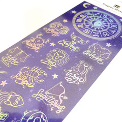 Shiny Foil Enamel Effect Sticker Sheet – Astrology Zodiac Signs