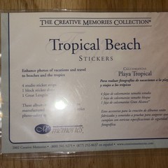 Creative Memories Tropical Beach Scrapbooking Sticker Sheet Fish Sand Seaweed