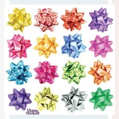 Violette Stickers – Present Bows – 1 Gift Wrapping Sticker Sheet – Stationery