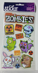 Sticko Animal Zombies Stickers EK Success 2013 Halloween Creatures 14PC Sealed