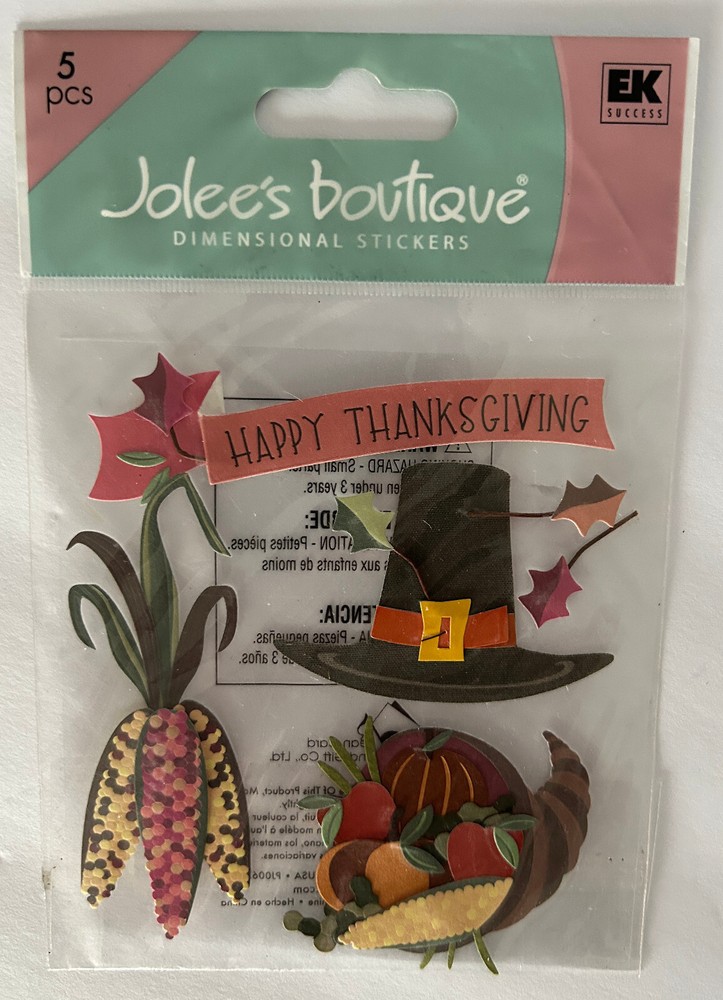 FUN Jolee’s Boutique Vintage Stickers NIP-Theme: FALL /THANKSGIVING! Rare Choose