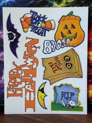 Vintage Paper Magic Group Happy Halloween Trick Or Treat Creatures Sticker Sheet