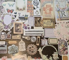 Junk Journal Kit Vintage Style Paper Stickers Tags Tickets Images Ephemera Craft