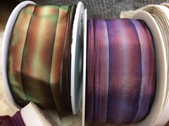 vintage stripe wire ombre acetate rayon 1.5″ ribbon 1yd made in France