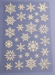 White Snowflake Holiday & Winter Planner Stickers Scrapbooking Decorative Sheet