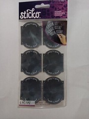 3 PACKS Sticko Chalk Label Stickers Frames