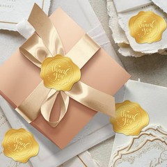 300 Pcs Gold Envelope Seal, Gold Thank You Stickers – Embossed Foil, Self-Adh…