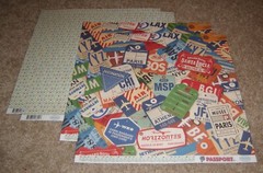 Carta Bella 12×12 Dbl.Sided Textured Scrapbook Papers(4) ~ Travel Passports 3
