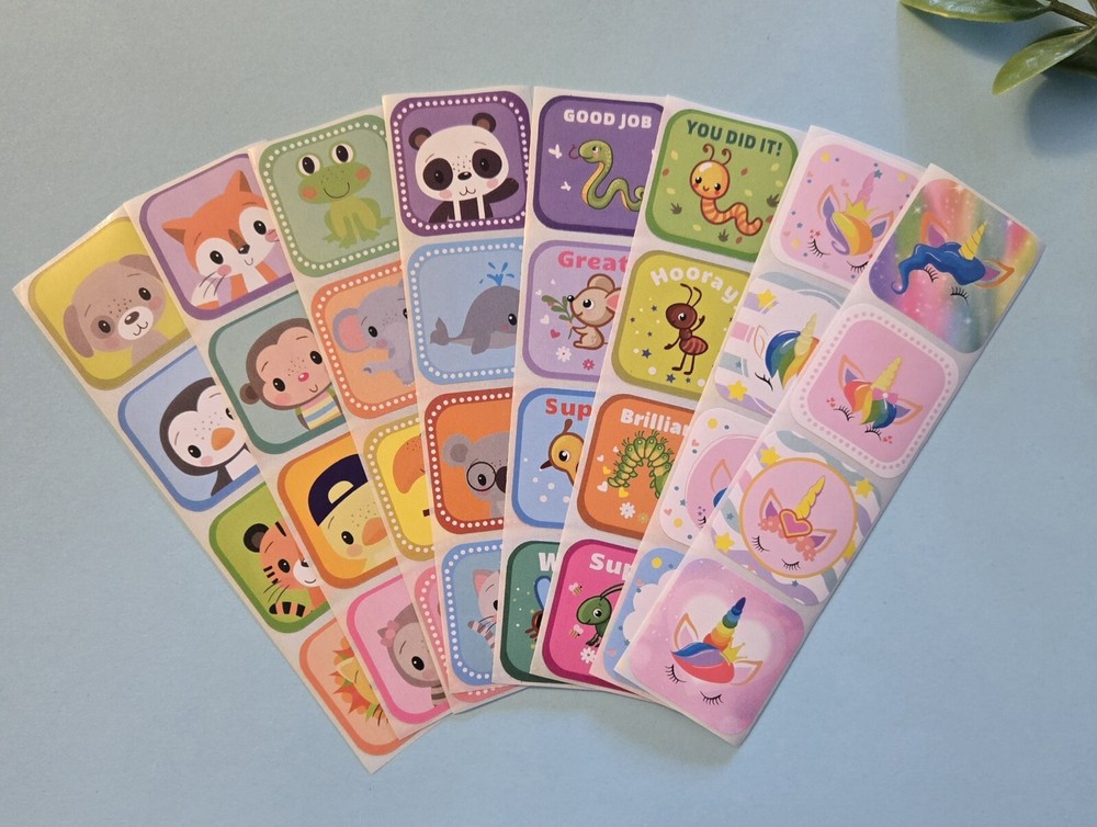 16 TODDLER STICKERS/STICKERS FOR KIDS/REWARD STICKERS/KIDS STICKERS LABELS SEALS