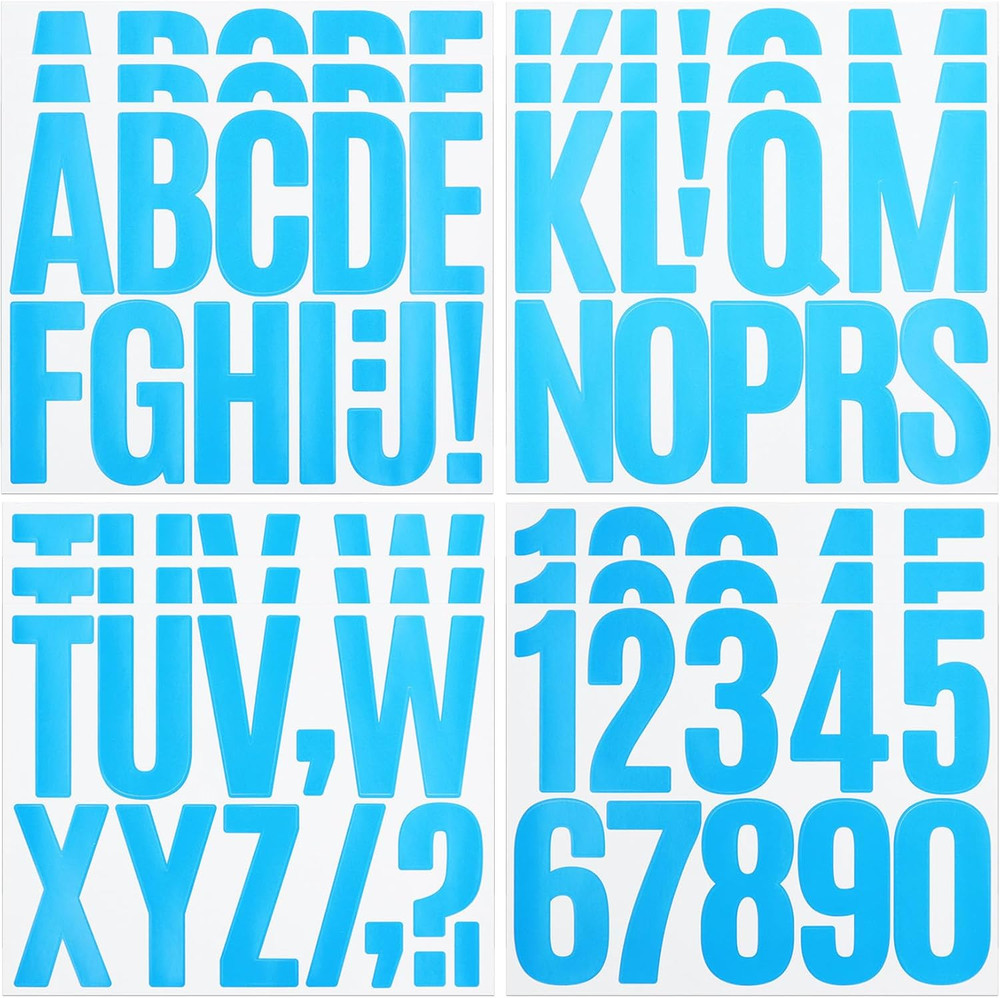 3 Inch Letter Stickers, 138 Pieces Self Adhesive Alphabet Number Sticker for Mai
