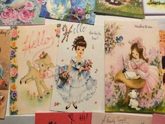 Vintage Style Hello/Thinking Of You 44 pc CARDS/DIE CUTS/Gift Tags~Journals~Tags