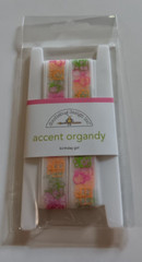 Doodlebug Ribbon Spool Accent Organdy Birthday Girl Icons Pink Orange Green