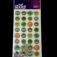 Sticko Stickers ST PAT’S KISS SEALS Irish St. Patrick’s Day 32 Pc Scrapbooking
