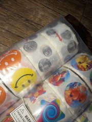 Oriental Trading Company Mega 25 Roll Sticker Assortment Coins Smiley Farm Star