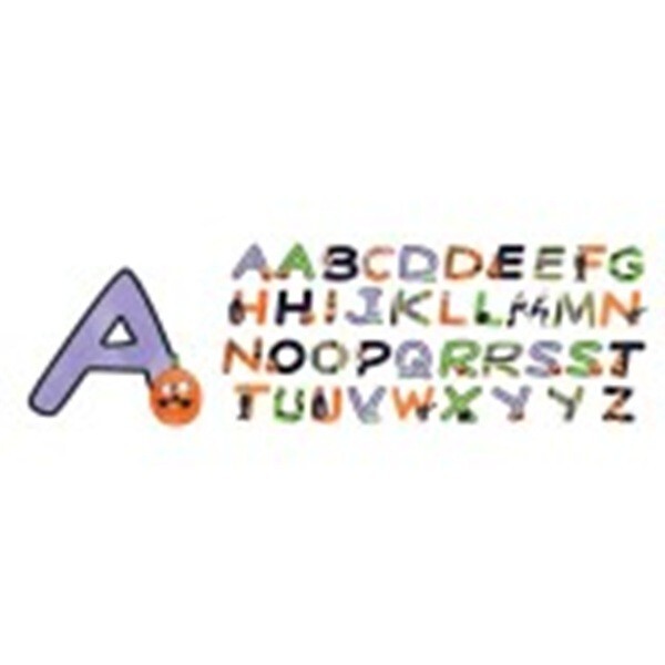SPOOKYTOWN ALPHA CHIPBOARD AMERICAN TRADITIONAL APPROX 40 PCS HALLOWEEN