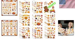 Thanksgiving Stickers 640PCS Fall Themed Designs for Scrapbooking and Crafts